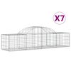 vidaXL Schanskorven 7 st gewelfd 200x50x40/60 cm gegalvaniseerd ijzer