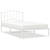 vidaXL Bedframe met hoofdbord metaal wit 107x203 cm