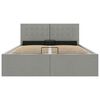 vidaXL Bedframe met hydraulische opslag stof lichtgrijs 120x200 cm
