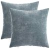 vidaXL Kussensloop 2 st HEERLEN Lichtblauw 40 x 40 cm Chenille Stof