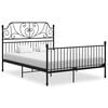 vidaXL Bedframe metaal zwart 140x200 cm
