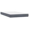 vidaXL Boxspring met matras en LED fluweel donkergrijs 120x210 cm