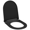 vidaXL Toiletbril soft-close met quick-release ontwerp zwart