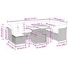 vidaXL 9-delige Loungeset met kussens poly rattan beige