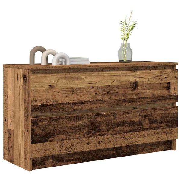 vidaXL Tv-meubel 100x35x54 cm bewerkt hout oud houtkleurig