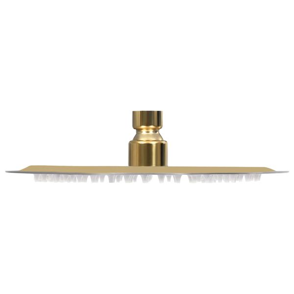 vidaXL Regendouchekop rond 20 cm roestvrij staal goudkleurig