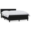 vidaXL Boxspring met matras fluweel zwart 160x220 cm