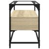 vidaXL Tv-meubel met glazen blad 80x35x51 cm hout sonoma eikenkleurig