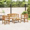 vidaXL Tuinrozelounge set 4 pcs Naturel Massief Acaciahout
