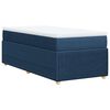 vidaXL Boxspring met matras stof blauw 80x200 cm