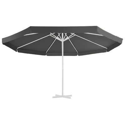 vidaXL Vervangingsdoek voor parasol 500 cm antracietkleurig