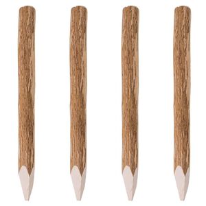 vidaXL Schuttingpalen met punt 4 st 90 cm hazelaarhout