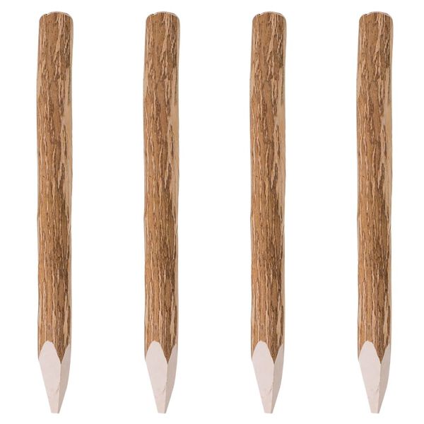 vidaXL Schuttingpalen met punt 4 st 90 cm hazelaarhout