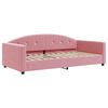 vidaXL Slaapbank met matras 100x200 cm fluweel roze