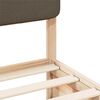 vidaXL Bedframe met Gevoerd Hoofdgedeelte Taupe 200 x 200 cm