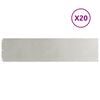 vidaXL Gazonrand 20 st 25 x 103 cm Roestvrij staal zilver