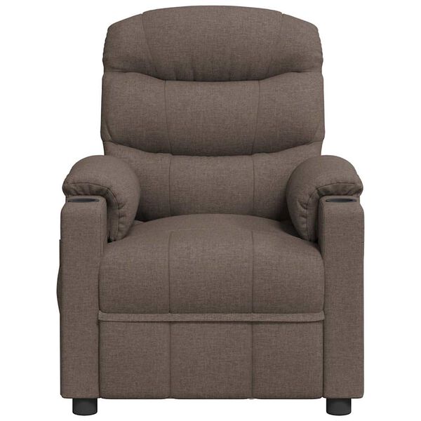 vidaXL Massagestoel stof taupe