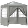 vidaXL Partytent Lichtgrijs 200 x 200 x 240 cm PE en staal