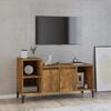 vidaXL Tv-meubel 100x35x55 cm bewerkt hout gerookt eikenkleurig