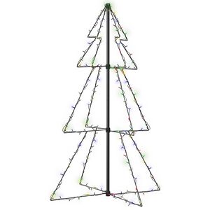 vidaXL Kegelkerstboom 160 LED's binnen en buiten 78x120 cm