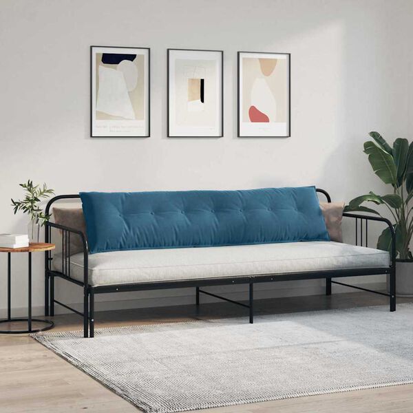 vidaXL Rugkussen Blauw 200 x 50 cm Cordstof