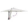 vidaXL Tuinparasol Zand 248,5 x 247,5 x 160 cm Polyester en staal