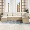vidaXL Tuin Sofa Set met kussen 8 pcs Beige en Cr&egrave;me poly rattan