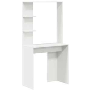 vidaXL Bureau Wit Bewerkt hout 78,5 x 37 x 154,5 cm