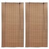 vidaXL Rolgordijnen 2 st 100x160 cm bamboe bruin
