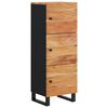 vidaXL Hoge kast met 3 deuren 40x33x110 cm massief acaciahout en ijzer
