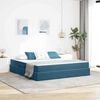 vidaXL Opbergbed met matras Donkerblauw 160 x 200 cm Fluweel