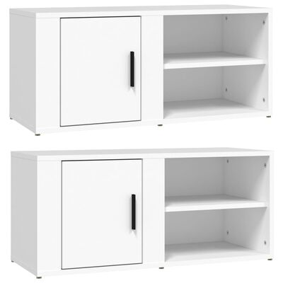 vidaXL Tv-meubels 2 st 80x31,5x36 cm bewerkt hout wit