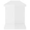 vidaXL Wandschappen 2 st 105x18x20 cm bewerkt hout hoogglans wit