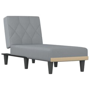 vidaXL Chaise longue stof lichtgrijs