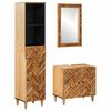 vidaXL Badkamerkastenset 3 st 62 x 33 x 58 cm Massief Mango Hout