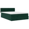 vidaXL Ottoman bed met matras 140x190cm fluweel donkergroen