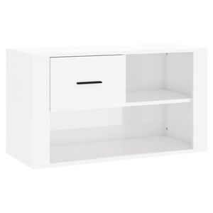 vidaXL Schoenenkast 80x35x45 cm bewerkt hout hoogglans wit