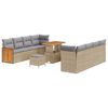 vidaXL Tuinbankenset 11 st 11-Aantal zitplaatsen Beige en Licht Grijs