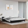 vidaXL Bedframe met hoofdeinde zonder matras 180x200 cm zwart