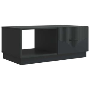 vidaXL Salontafel Zwart 90 x 50 x 37 cm Bewerkt hout