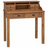 vidaXL Schrijfbureau Naturel 89,5 x 49,5 x 100 cm Massief Teakhout