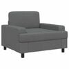 vidaXL Fauteuil Donkergrijs Stof