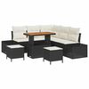 vidaXL Tuinbankenset 8 st Zwart poly rattan