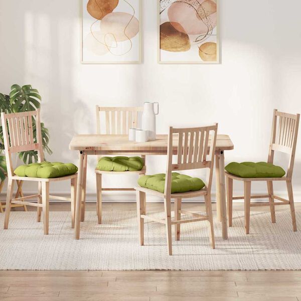 vidaXL Zitkussens 4 pcs Lichtgroen 40 x 40 x 12 cm Stof