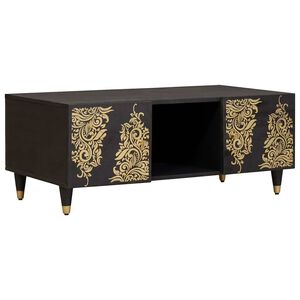 vidaXL Salontafel Zwart 100 x 54 x 40 cm Massief Mango Hout