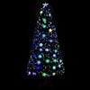 vidaXL Kerstboom met LED-sneeuwvlokken 150 cm glasvezel zwart