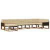 vidaXL Buiten bankenset met kussen 7 pcs Natuurlijk en Beige