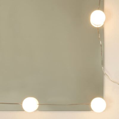 vidaXL Spiegelkast met LED-verlichting 91x15x76,5 cm bruin eikenkleur