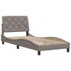 vidaXL Bedframe zonder matras 90x200 cm stof taupe