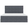 vidaXL Opbergbed met LED met matras Donkergrijs 180 x 200 cm Fluweel